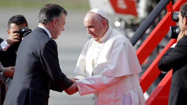 imagen Francisco llegó a Colombia para apoyar el proceso de paz