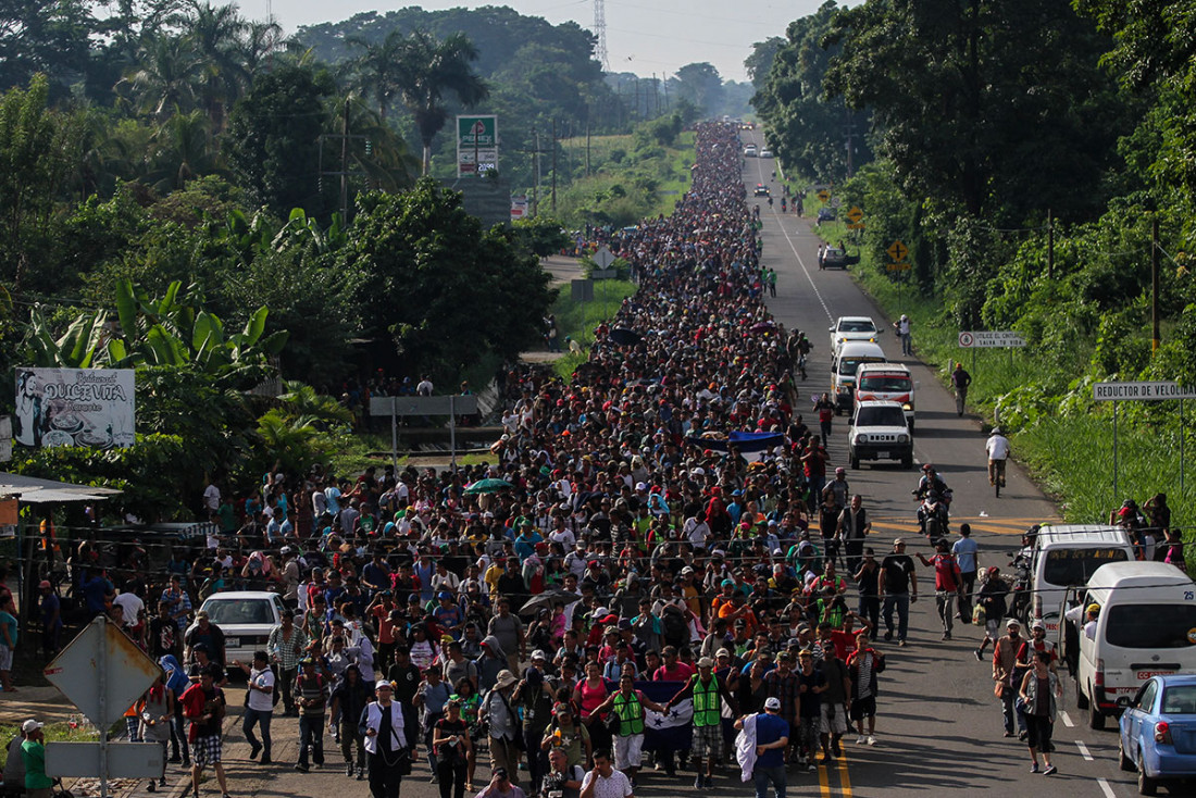 La caravana migrante, cada vez más cerca de llegar a Estados Unidos