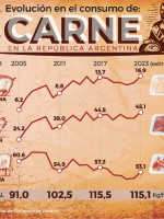 El consumo de carne vacuna cayó el 11 % en lo que va del año