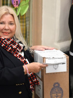 Votó Carrió y habló de Maldonado: "Yo quería que Santiago apareciera con vida"