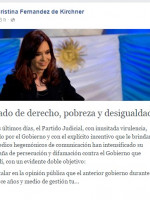 Cristina denuncia una "venganza" del "Partido Judicial, el Gobierno y los medios"