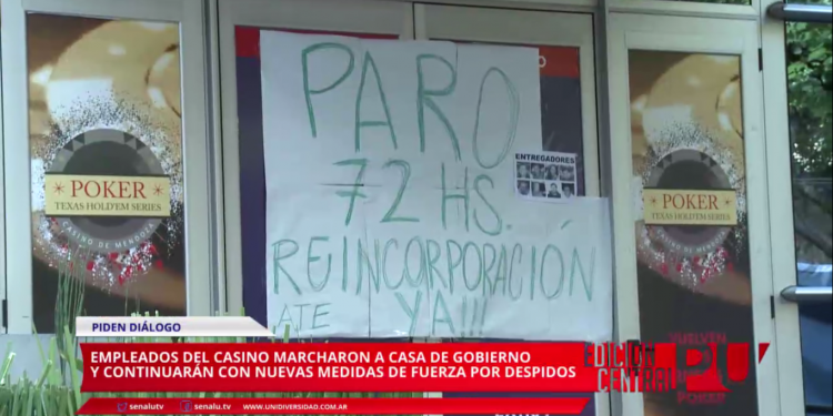 ATE en acción por despidos en el Casino de Mendoza