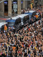 Cataluña amaneció con paro general en busca de independencia