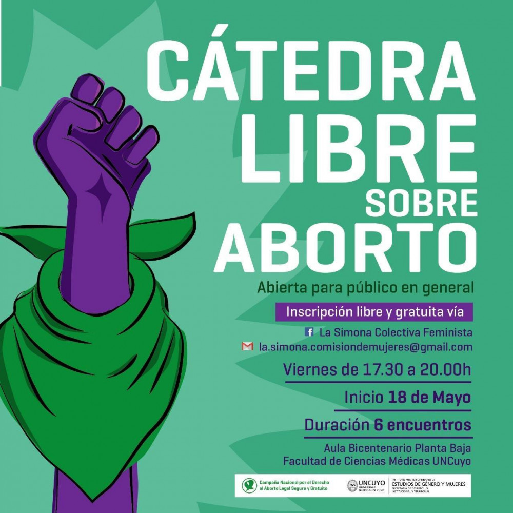 Comienza este viernes la cátedra libre sobre aborto