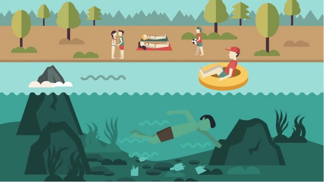 Video: por qué no hay que bañarse en cauces de agua