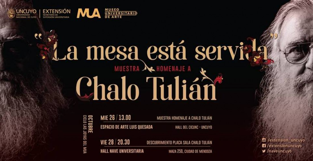 Muestra Homenaje al maestro Chalo Tulián en la UNCUYO