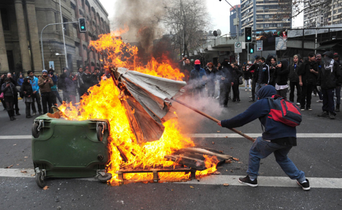 Continúan las protestas estudiantiles en Chile