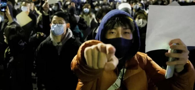 Una hoja en blanco se convirtió en el símbolo de las inéditas protestas en China