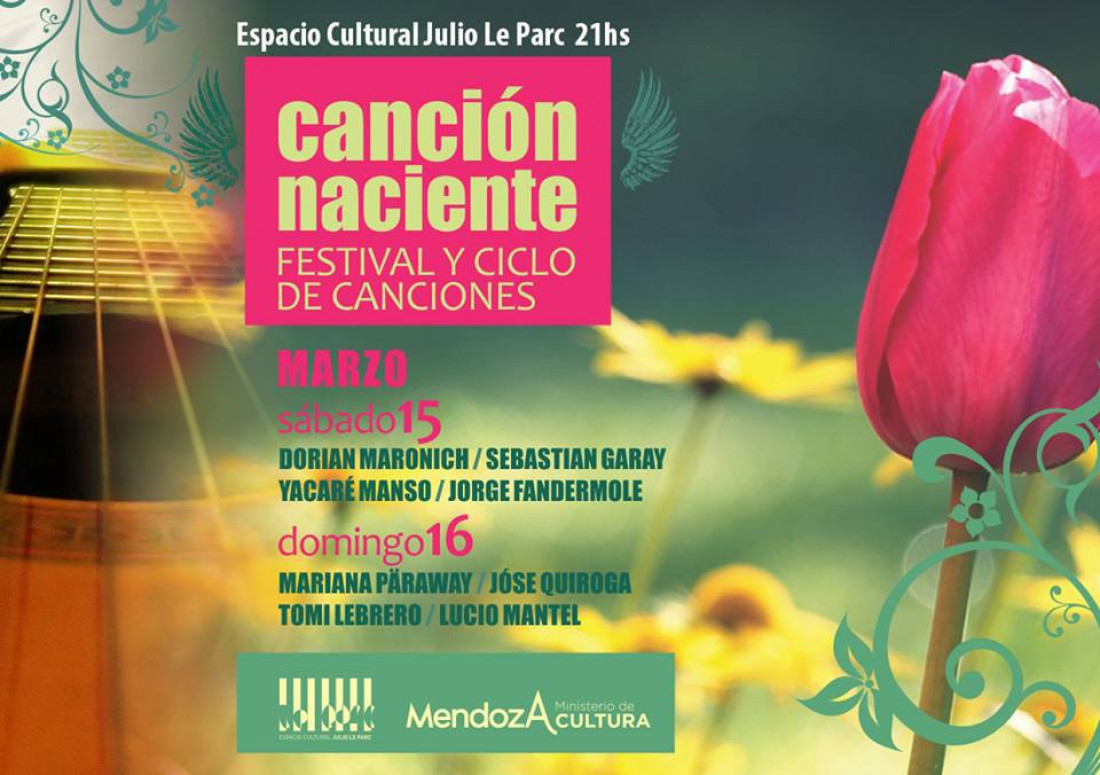 Lucio Mantel en el ciclo "Canción Naciente, festival y ciclo de canciones"
