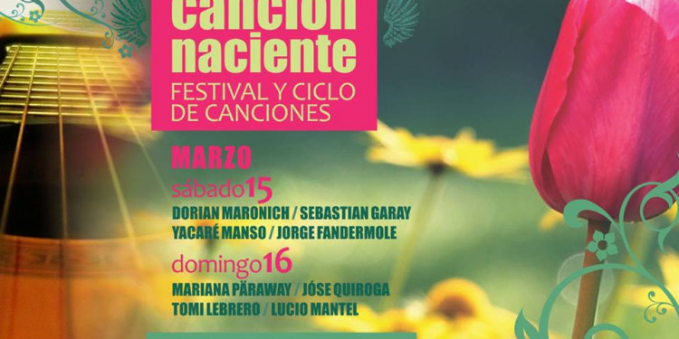 Lucio Mantel en el ciclo "Canción Naciente, festival y ciclo de canciones"