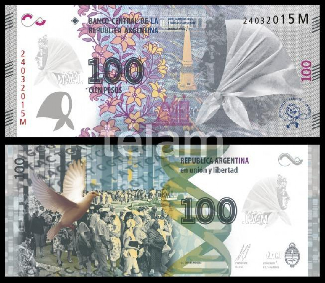 Nuevo billete de 100 en homenaje a Madres y Abuelas