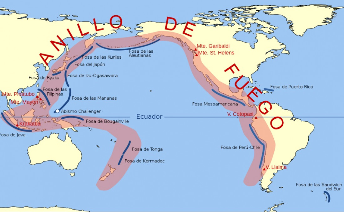 Cinturón de Fuego del Pacífico, 40 mil kilómetros que reúnen los peores terremotos y tsunamis 