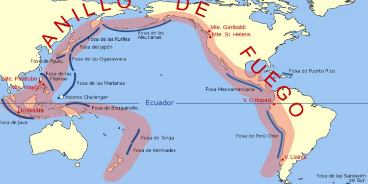 Cinturón de Fuego del Pacífico, 40 mil kilómetros que reúnen los peores terremotos y tsunamis 