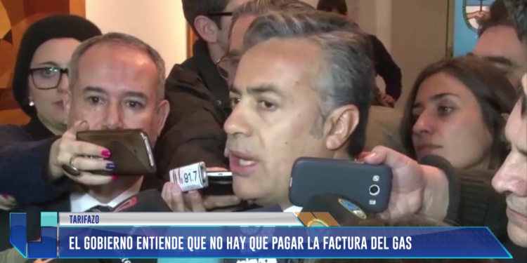 El gobierno entiende que no hay que pagar la factura de gas