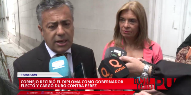 Cornejo habló sobre la falta de acuerdo con el Banco Nación