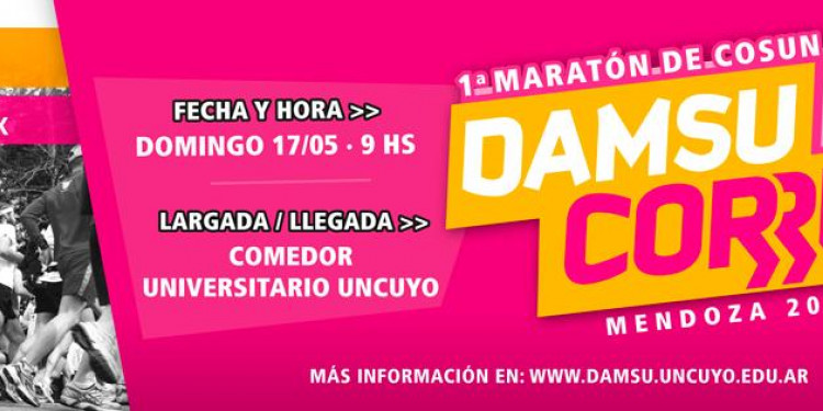 DAMSU Corre: Maratón solidaria en la UNCUYO