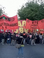 Paro nacional en Mendoza: estatales y partidos de izquierda cortan calles céntricas