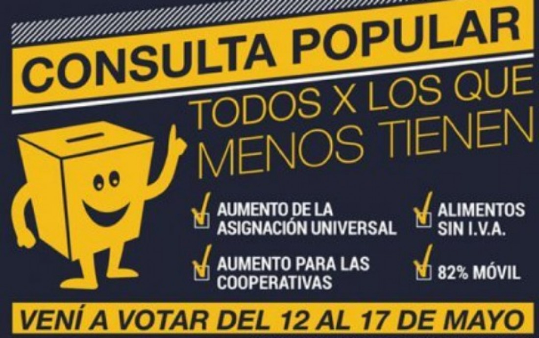 Lanzamiento de la consulta popular "Todos por los menos tienen"