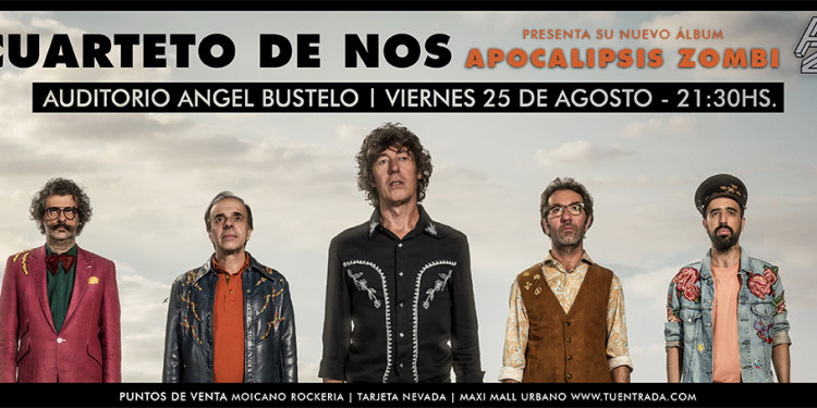 A fines de agosto llega El Cuarteto de Nos a Mendoza