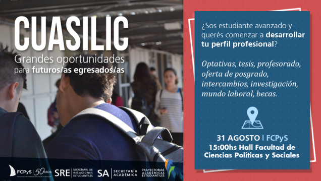 imagen Cuasilic, el espacio donde alumnos de Políticas y Sociales aprenden a proyectar su futuro