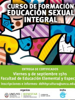 Educación Sexual Integral será temática de un curso de formación en la UNCUYO