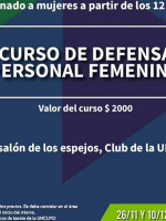 Invitan a un curso de defensa personal para niñas y mujeres en las instalaciones de la UNCUYO