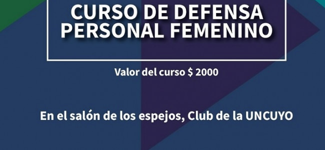 Invitan a un curso de defensa personal para niñas y mujeres en las instalaciones de la UNCUYO