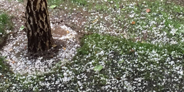 Lluvia y granizo en el Gran Mendoza