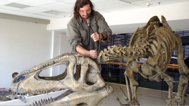 imagen Increíble hallazgo en Neuquén: la bajante de un lago dejó ver restos de un dinosaurio gigante