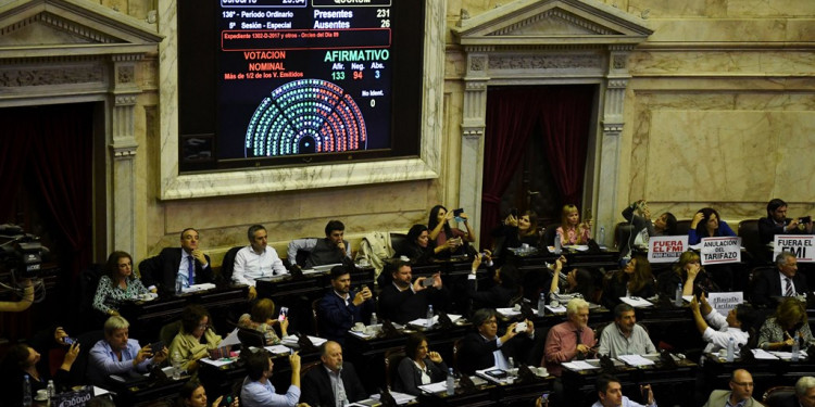 Diputados aprobó el freno al tarifazo