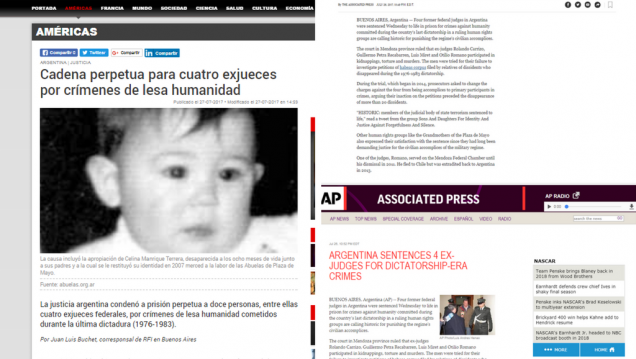 imagen La prensa internacional también se hizo eco de la sentencia por el #JuicioALosJueces