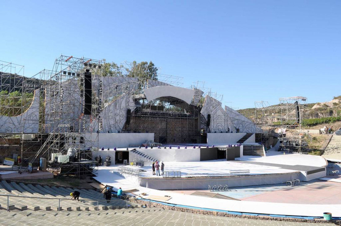 Así se prepara el teatro griego para Constelación del Vino