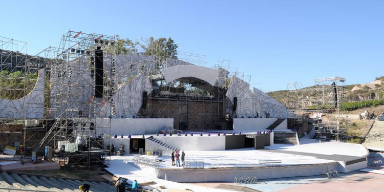 Así se prepara el teatro griego para Constelación del Vino