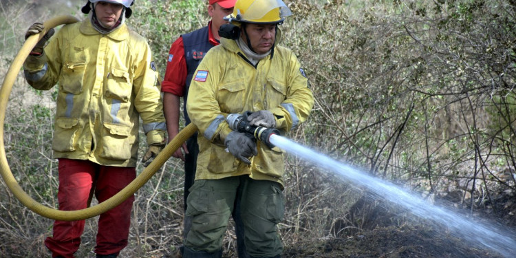 Imágenes: tarea contrarreloj para apagar los incendios