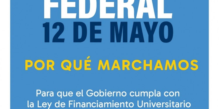 Esta tarde se realiza la 4ta Marcha Federal Universitaria 