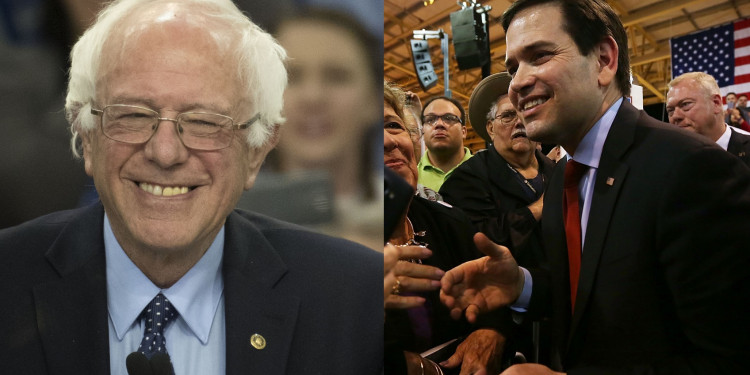 Las victorias de Sanders y Rubio no son suficientes para complicar a Hillary y a Trump