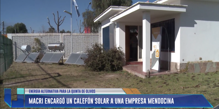 Macri encargó a una empresa mendocina un calefón solar para la Quinta de Olivos
