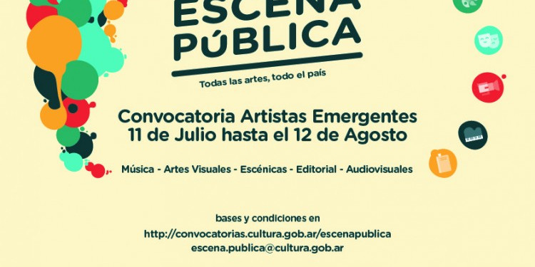 Continúa abierta la convocatoria para artistas emergentes del programa "Escena Pública"
