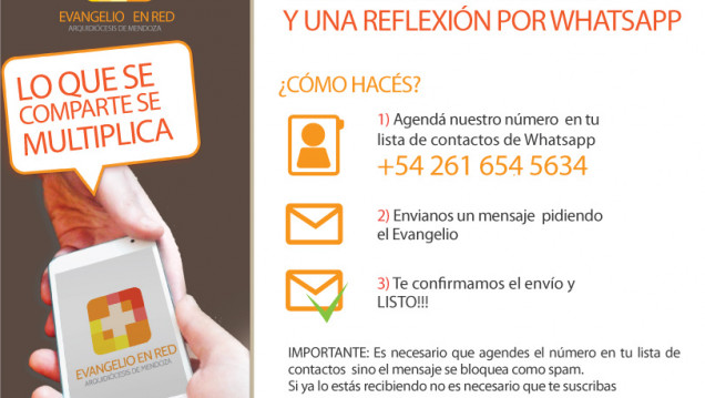 imagen Comparten el evangelio por WhatsApp