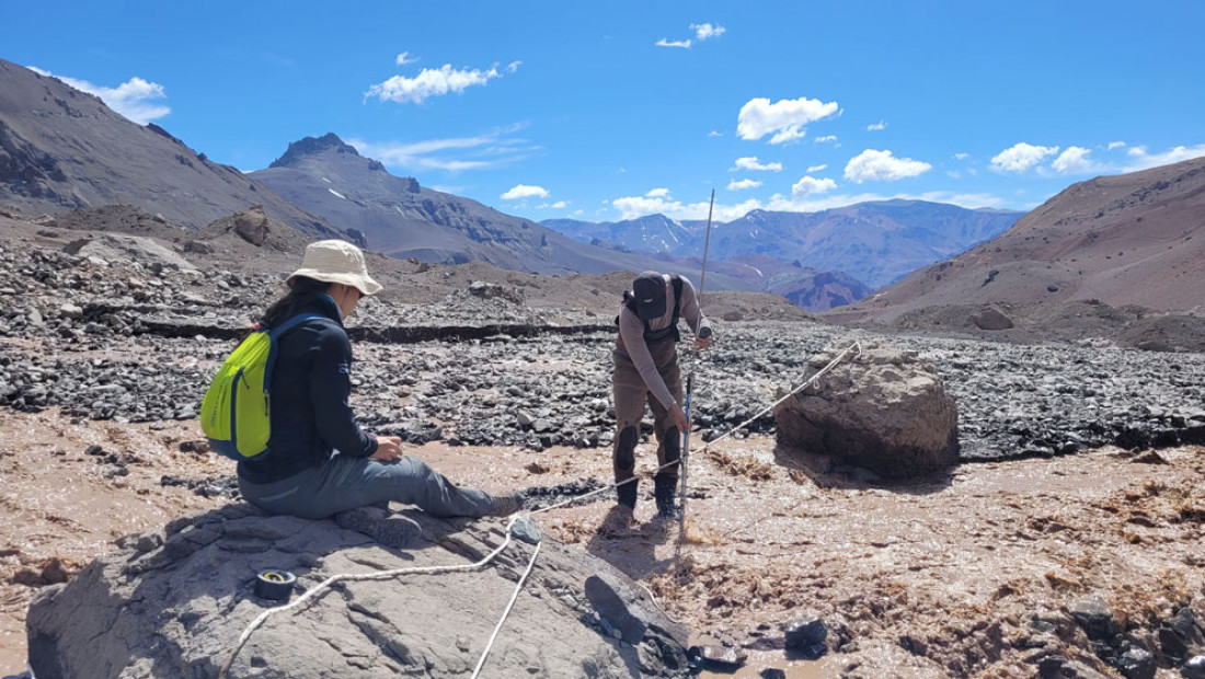 Equipo científico del Ianigla evaluó los peligros de los "nuevos" lagos del Parque Aconcagua