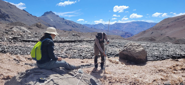 Equipo científico del Ianigla evaluó los peligros de los "nuevos" lagos del Parque Aconcagua