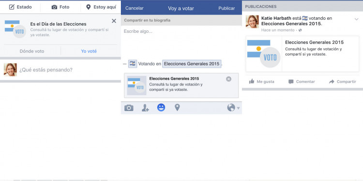 Facebook inauguró el sistema "Yo voté" en Argentina