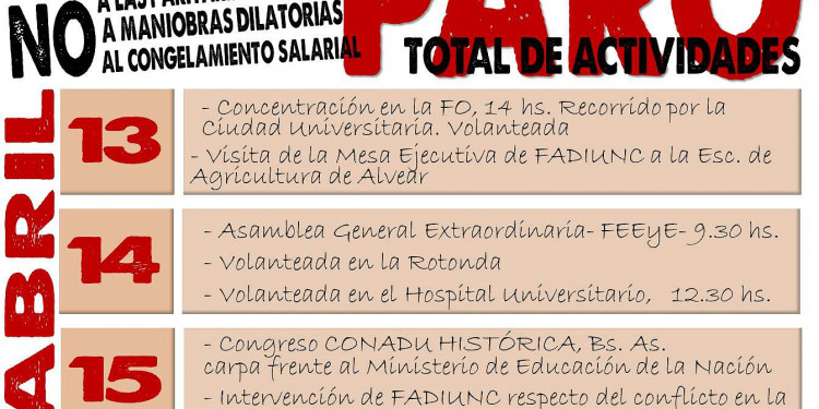 Docentes universitarios: "La última propuesta no se acerca a nuestro pedido del 45 % de aumento"