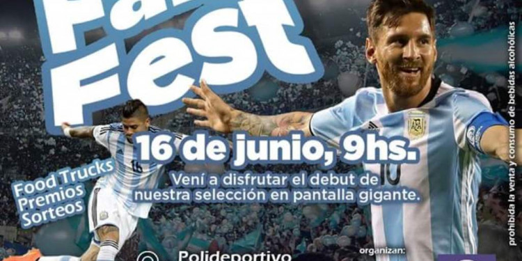 Habrá una "Fan fest" para ver los partidos de la Selección