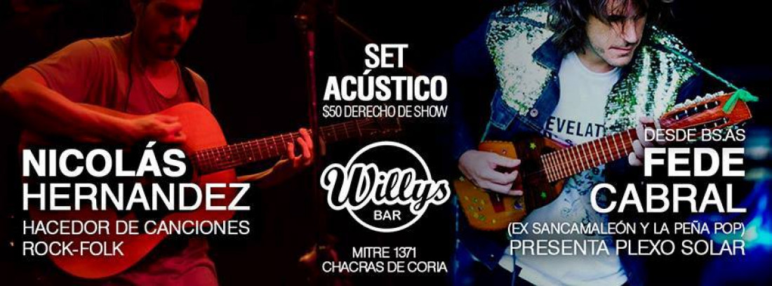 Fede Cabral en Willys BAR, esta noche