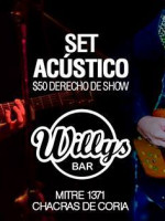Fede Cabral en Willys BAR, esta noche