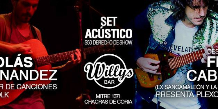 Fede Cabral en Willys BAR, esta noche