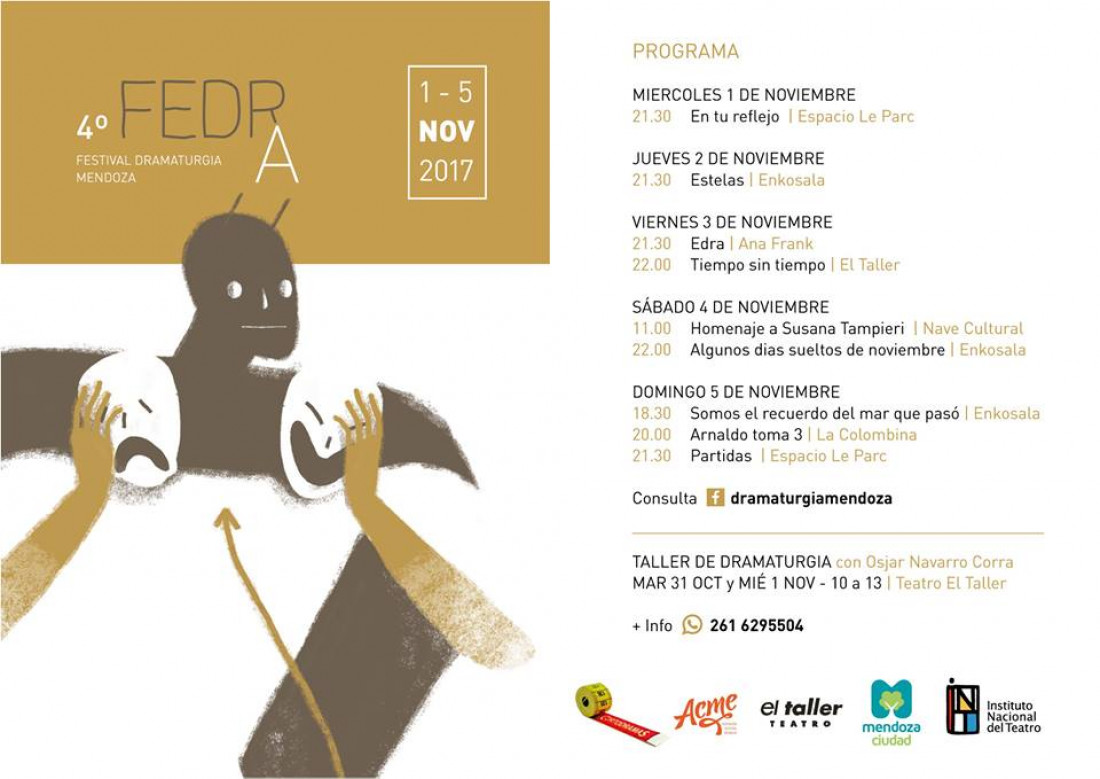 Llega Fedra, el festival que reúne a la dramaturgia de Mendoza