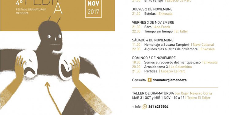 Llega Fedra, el festival que reúne a la dramaturgia de Mendoza