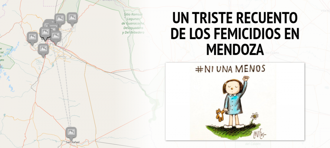 Un triste recuento de los femicidios ocurridos en Mendoza este año